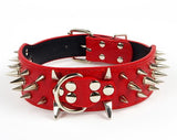 Wholesale Pet Products 100% Guarantee Spiked Studded PU Leather Dog Collar For big Dogs PitBull Mastiff Bulldog Golden retriever