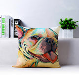 Cartoon Bull Dog Golden Retriever Terrier dachshund Decorative Throw Pillow Covering Sofa Seat Car Cushion Cover Oil Painting