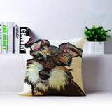 Cartoon Bull Dog Golden Retriever Terrier dachshund Decorative Throw Pillow Covering Sofa Seat Car Cushion Cover Oil Painting