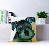 Cartoon Bull Dog Golden Retriever Terrier dachshund Decorative Throw Pillow Covering Sofa Seat Car Cushion Cover Oil Painting