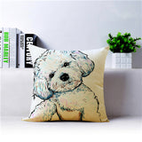 Cartoon Bull Dog Golden Retriever Terrier dachshund Decorative Throw Pillow Covering Sofa Seat Car Cushion Cover Oil Painting