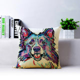 Cartoon Bull Dog Golden Retriever Terrier dachshund Decorative Throw Pillow Covering Sofa Seat Car Cushion Cover Oil Painting