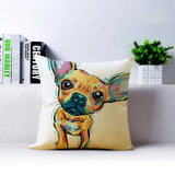 Cartoon Bull Dog Golden Retriever Terrier dachshund Decorative Throw Pillow Covering Sofa Seat Car Cushion Cover Oil Painting